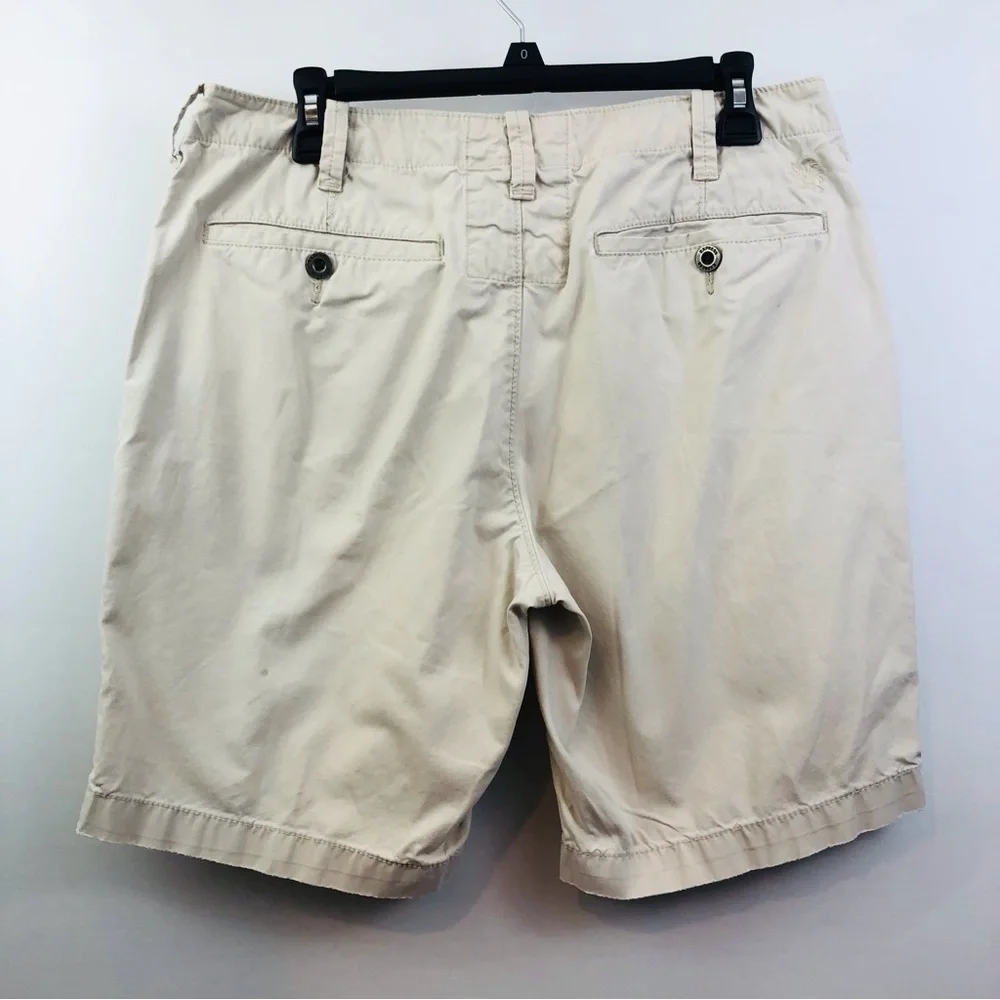 Express Mens Tan Flat Front Shorts